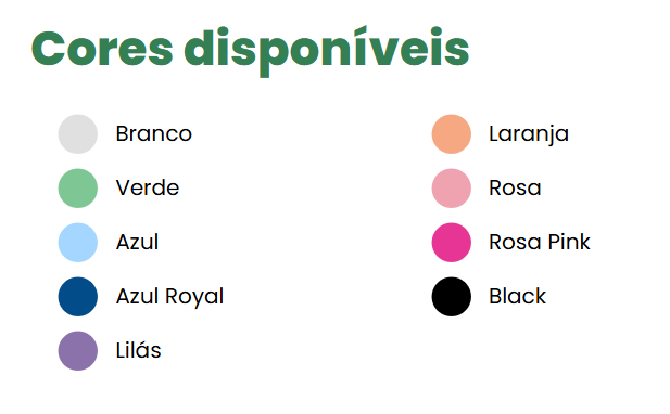 Cores máscaras